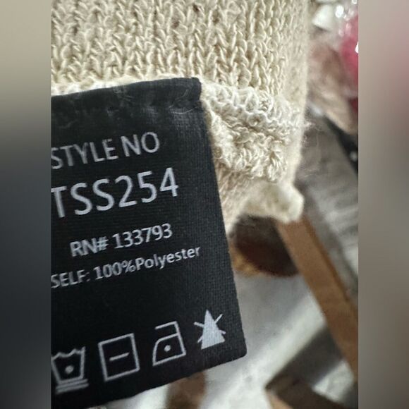 Pol Multicolor Knit Cable Knit Open Front Womens Cardigan Size Large - Picture 3 of 6